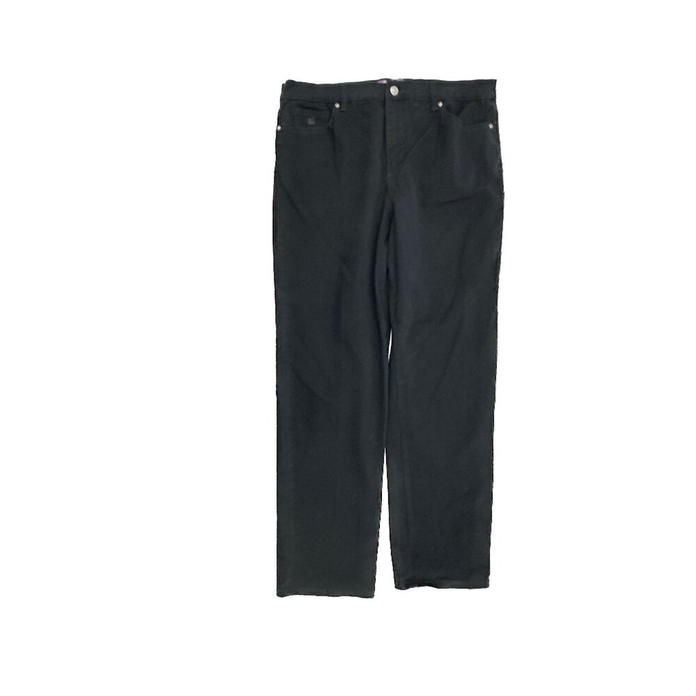 Gloria Vanderbilt Amanda Straight Leg Women's size 16 Black Denim Jeans